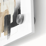 Modern geometric wall decor – black and gold minimalist canvas print