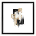 Modern geometric wall decor – black and gold minimalist canvas print