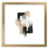 Modern geometric wall decor – black and gold minimalist canvas print