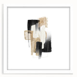 Modern geometric wall decor – black and gold minimalist canvas print
