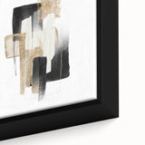 Modern geometric wall decor – black and gold minimalist canvas print