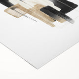 Modern geometric wall decor – black and gold minimalist canvas print