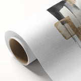 Modern geometric wall decor – black and gold minimalist canvas print