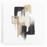 Modern geometric wall decor – black and gold minimalist canvas print