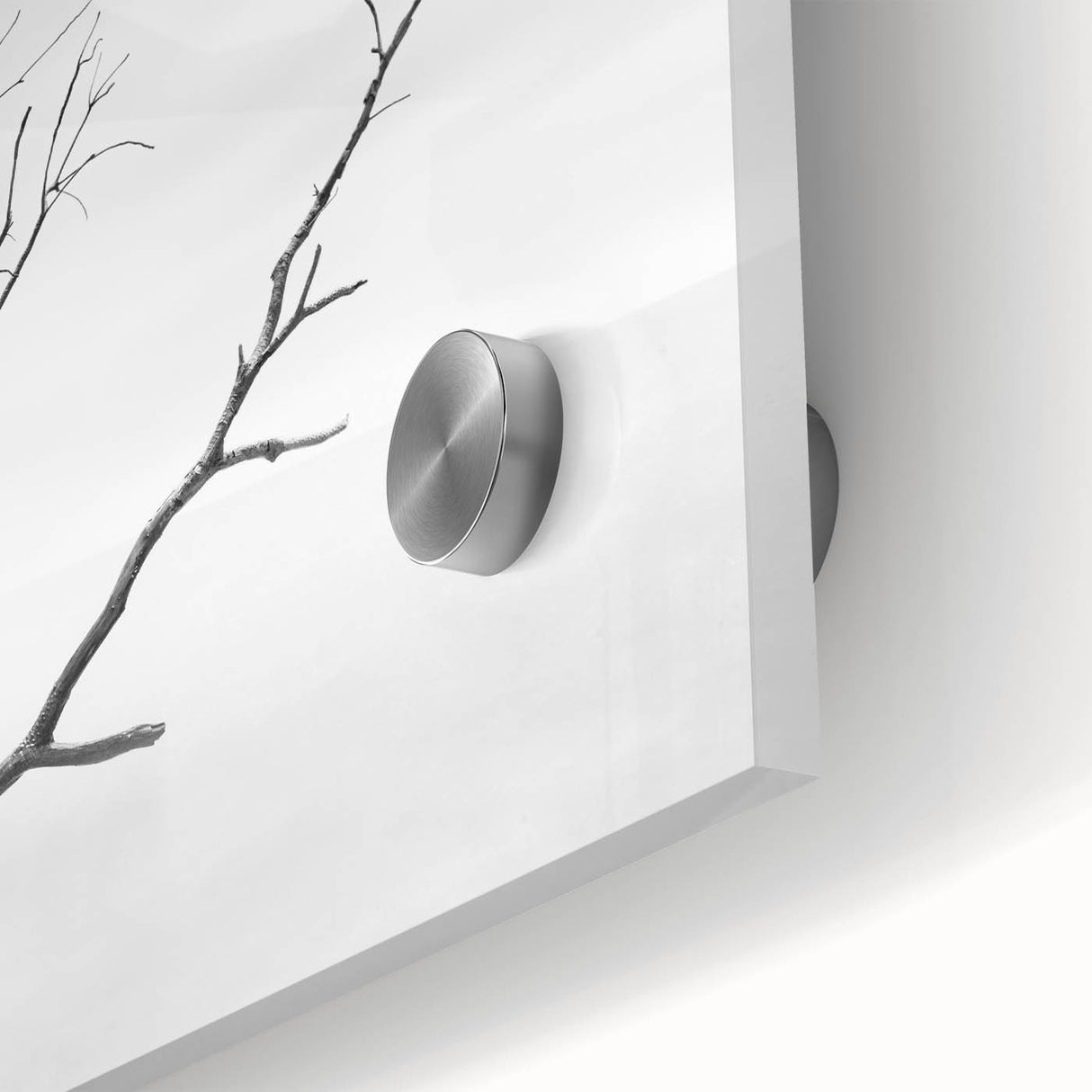 Minimalist Landscape Wall Art – Solitary Branch in Soft Mist