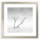 Minimalist Landscape Wall Art – Solitary Branch in Soft Mist