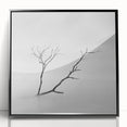 Minimalist Landscape Wall Art – Solitary Branch in Soft Mist
