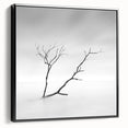 Minimalist Landscape Wall Art – Solitary Branch in Soft Mist