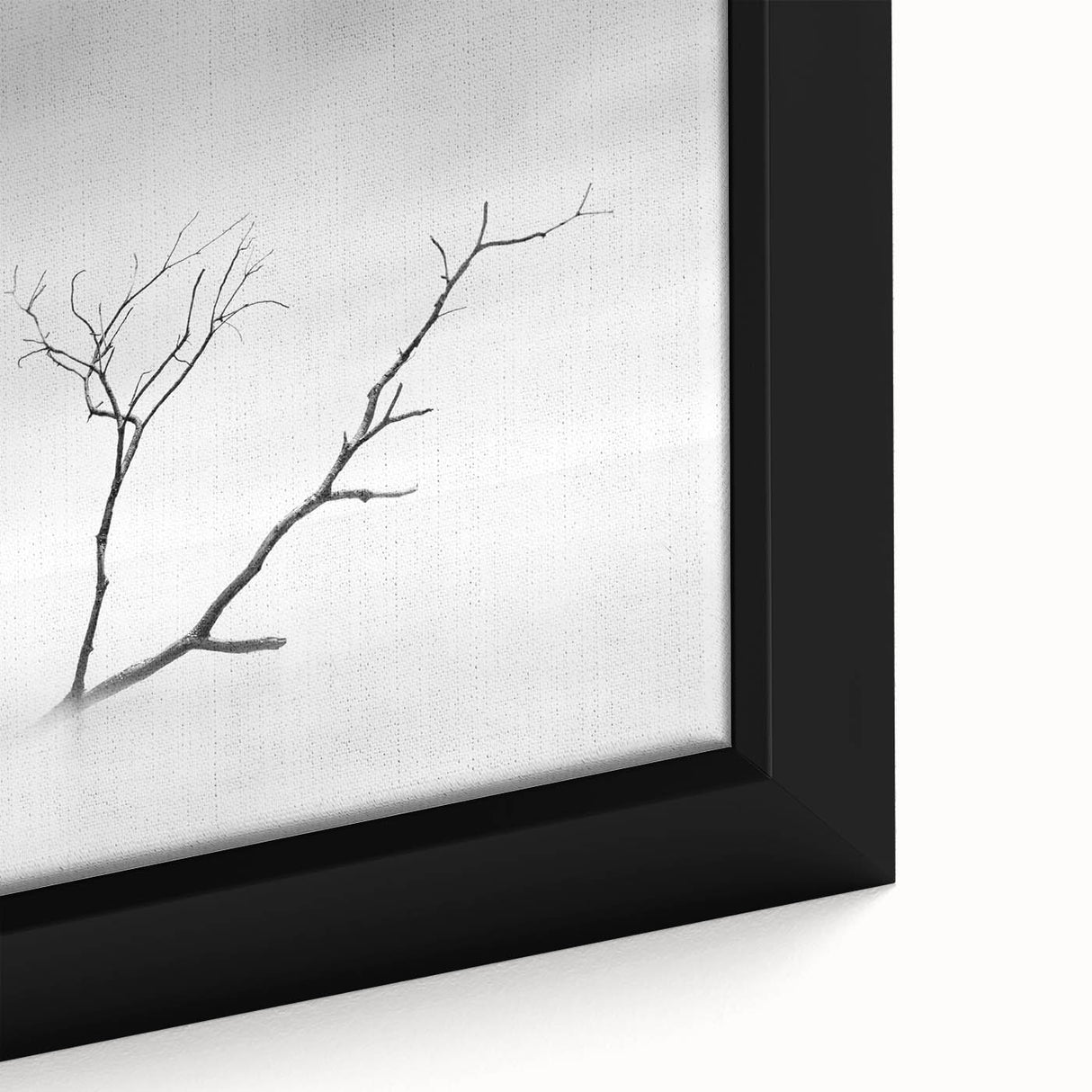 Minimalist Landscape Wall Art – Solitary Branch in Soft Mist