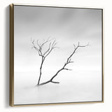 Minimalist Landscape Wall Art – Solitary Branch in Soft Mist