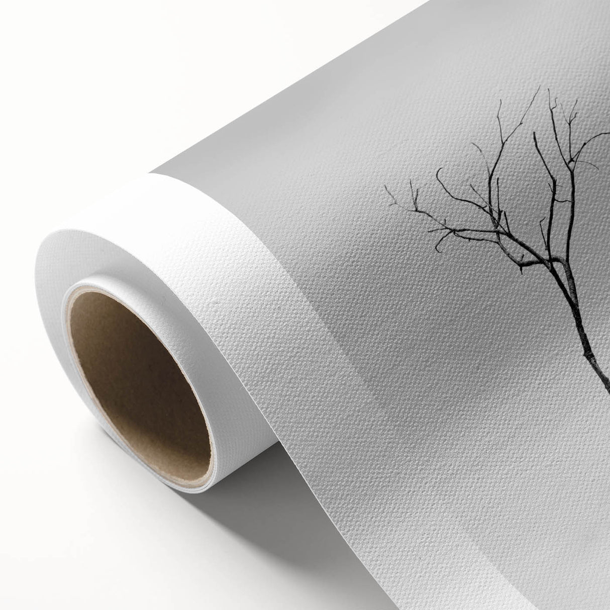 Minimalist Landscape Wall Art – Solitary Branch in Soft Mist
