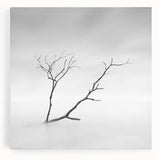 Minimalist Landscape Wall Art – Solitary Branch in Soft Mist