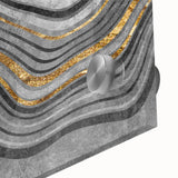 Contemporary Canvas Print - Gold & Gray Geometric Abstract Art