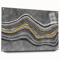 Contemporary Canvas Print - Gold & Gray Geometric Abstract Art
