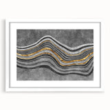 Contemporary Canvas Print - Gold & Gray Geometric Abstract Art