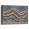 Contemporary Canvas Print - Gold & Gray Geometric Abstract Art