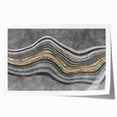 Contemporary Canvas Print - Gold & Gray Geometric Abstract Art