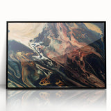 Large Abstract Wall Art – Moody Contemporary Painting in Black & Burgundy