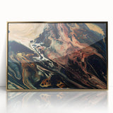 Large Abstract Wall Art – Moody Contemporary Painting in Black & Burgundy