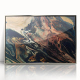 Large Abstract Wall Art – Moody Contemporary Painting in Black & Burgundy