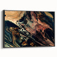 Large Abstract Wall Art – Moody Contemporary Painting in Black & Burgundy