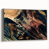 Large Abstract Wall Art – Moody Contemporary Painting in Black & Burgundy