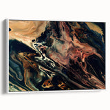 Large Abstract Wall Art – Moody Contemporary Painting in Black & Burgundy