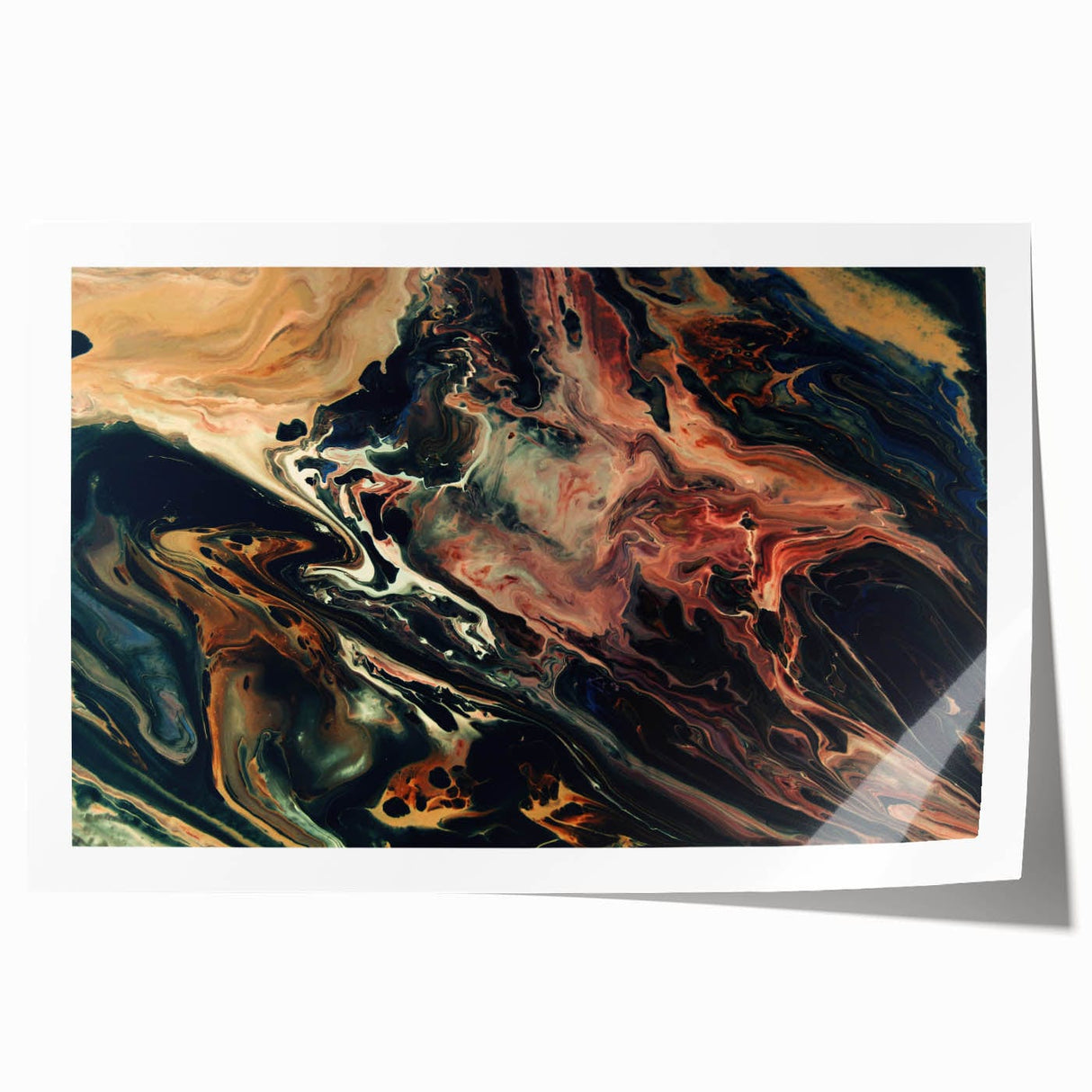 Large Abstract Wall Art – Moody Contemporary Painting in Black & Burgundy