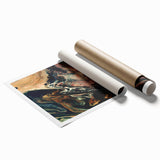 Large Abstract Wall Art – Moody Contemporary Painting in Black & Burgundy