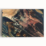 Large Abstract Wall Art – Moody Contemporary Painting in Black & Burgundy
