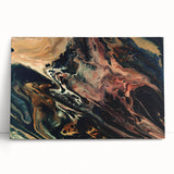 Large Abstract Wall Art – Moody Contemporary Painting in Black & Burgundy