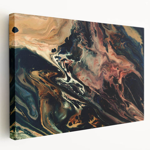 Large Abstract Wall Art – Moody Contemporary Painting in Black & Burgundy