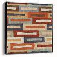 Framed Abstract Art for Sale - Retro Color Blocks in Warm Neutrals