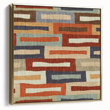 Framed Abstract Art for Sale - Retro Color Blocks in Warm Neutrals