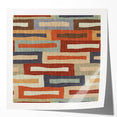 Framed Abstract Art for Sale - Retro Color Blocks in Warm Neutrals