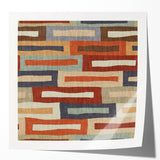 Framed Abstract Art for Sale - Retro Color Blocks in Warm Neutrals