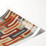 Framed Abstract Art for Sale - Retro Color Blocks in Warm Neutrals