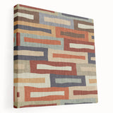 Framed Abstract Art for Sale - Retro Color Blocks in Warm Neutrals