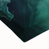 Modern Fluid Art Print – Teal & Gold Abstract Canvas Decor