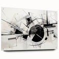 Black and White Geometric Wall Art - Modern Abstract Canvas