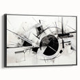 Black and White Geometric Wall Art - Modern Abstract Canvas