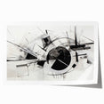 Black and White Geometric Wall Art - Modern Abstract Canvas