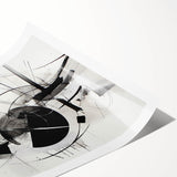 Black and White Geometric Wall Art - Modern Abstract Canvas