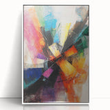 Vibrant Abstract Expressionist Wall Art – Multicolor Canvas Print