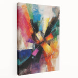 Vibrant Abstract Expressionist Wall Art – Multicolor Canvas Print