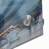 Modern Luxury Abstract Paintings – Navy & Gold Canvas Art