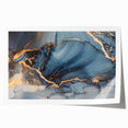 Modern Luxury Abstract Paintings – Navy & Gold Canvas Art
