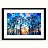 Winter Sunset Through Trees – Fine Art Landscape Photography