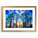Winter Sunset Through Trees – Fine Art Landscape Photography