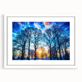 Winter Sunset Through Trees – Fine Art Landscape Photography